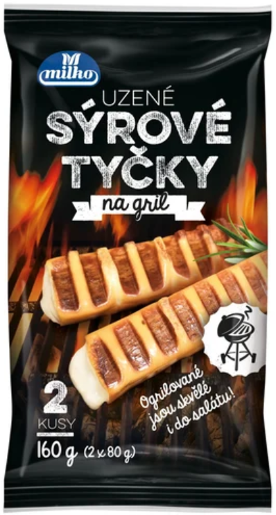 Uzené sýrové tyčky 160 g Milko